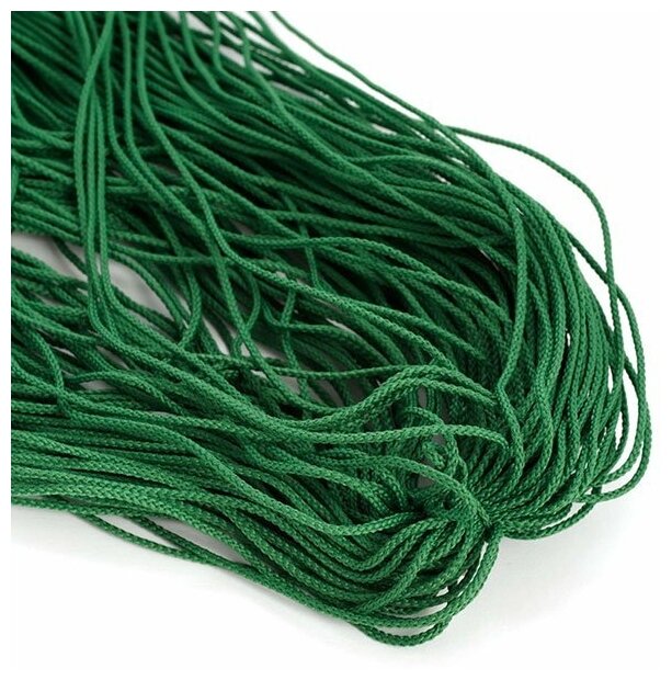 Шнур для мокасин, 1с-16, 1.5мм, цв. зеленый