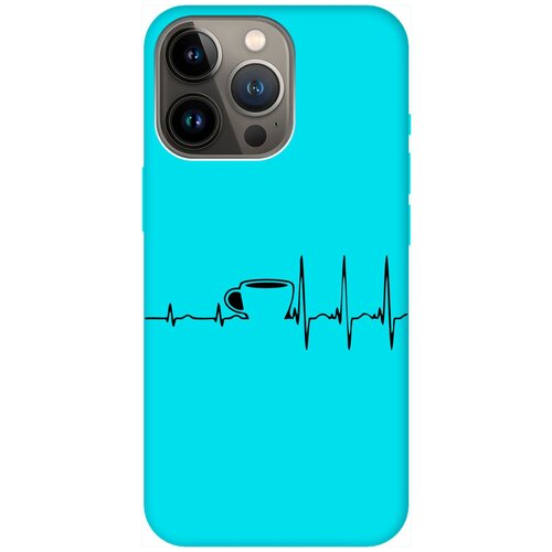 Силиконовый чехол на Apple iPhone 14 Pro / Эпл Айфон 14 Про с рисунком Coffee Cardiogram Soft Touch мятный силиконовый чехол на apple iphone 14 pro эпл айфон 14 про с рисунком sad cat soft touch мятный