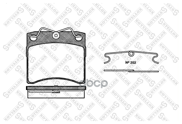 396 000b-Sx_колодки Дисковые П! С Антискрип. Пластинами Vw T4 1.8/2.0/2.5/1.9d/2.4d/2.5tdi 92-03 Stellox арт. 396000BSX