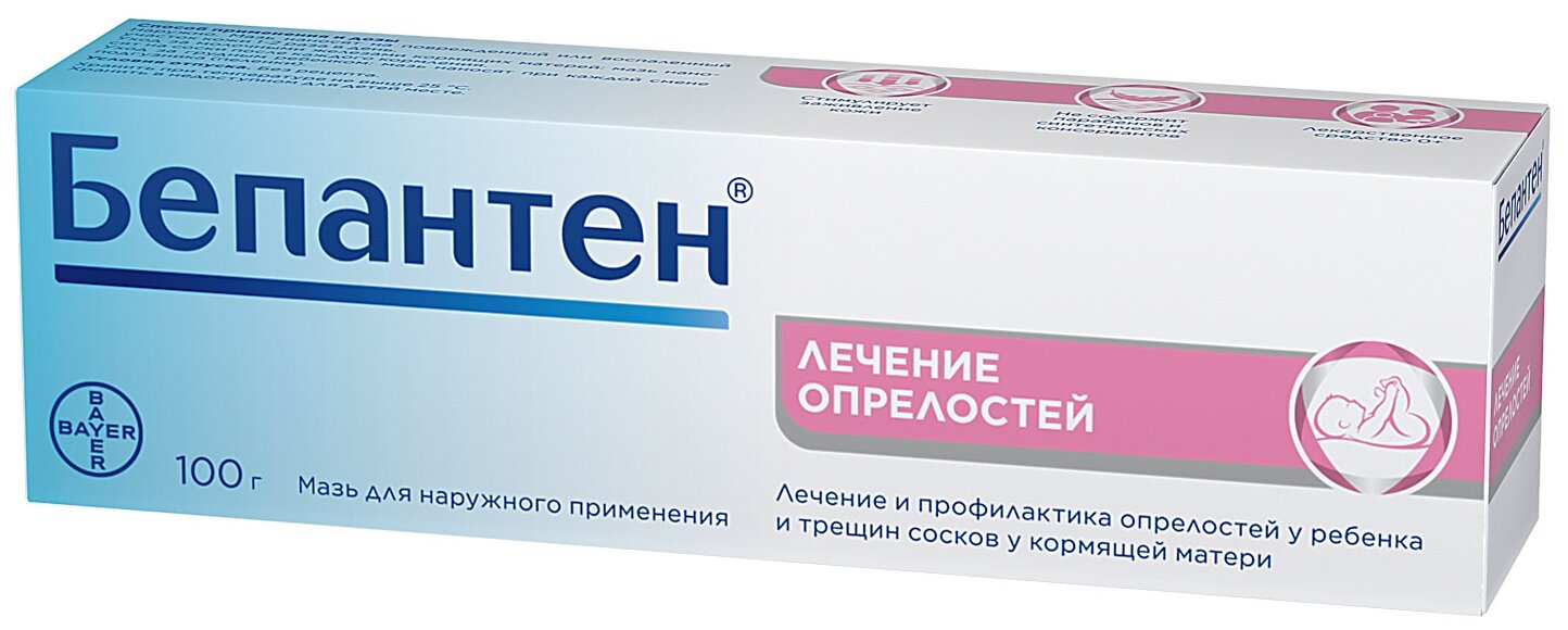 Средства Для Кожи Бепантен мазь д/нар. прим., 5%, 100 мл, 100 г