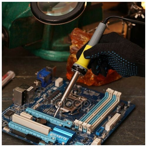 Паяльник REXANT 12-0124, 60 Вт серый/желтый