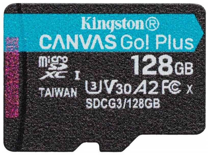 Флеш карта microSDXC Kingston 128GB SDCG3/128GBSP Canvas Go! Plus w/o adapter