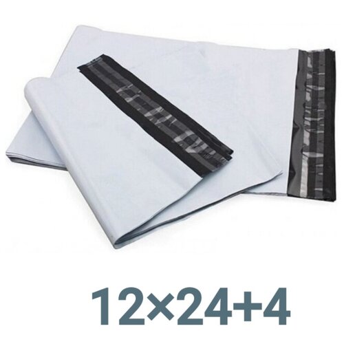 Курьерский пакет серый 12*24*4 (10 шт) 60 микрон