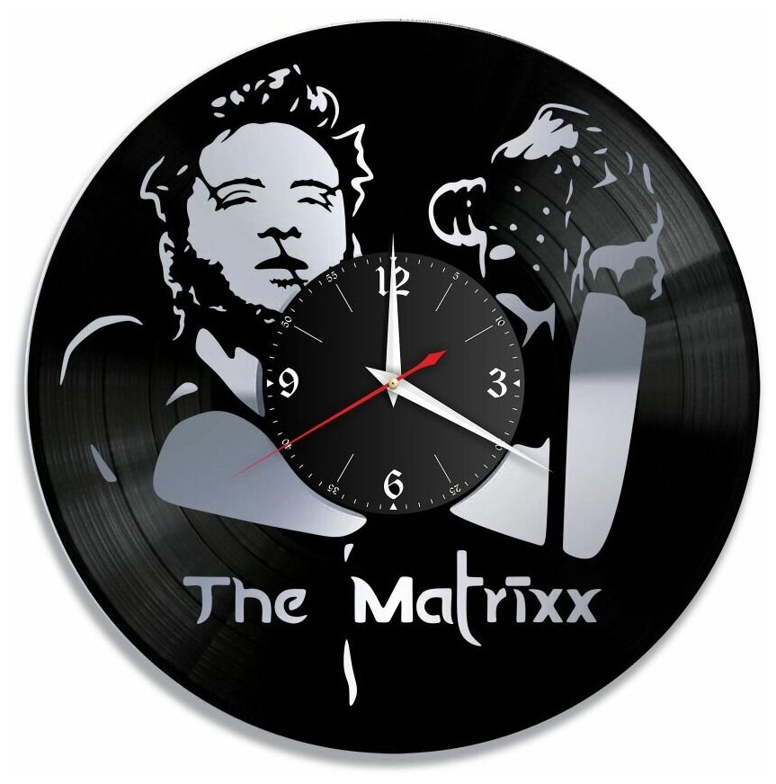 Часы из винила Redlaser "группа The Matrixx, Матрикс, Глеб Самойлов" VW-10006-2