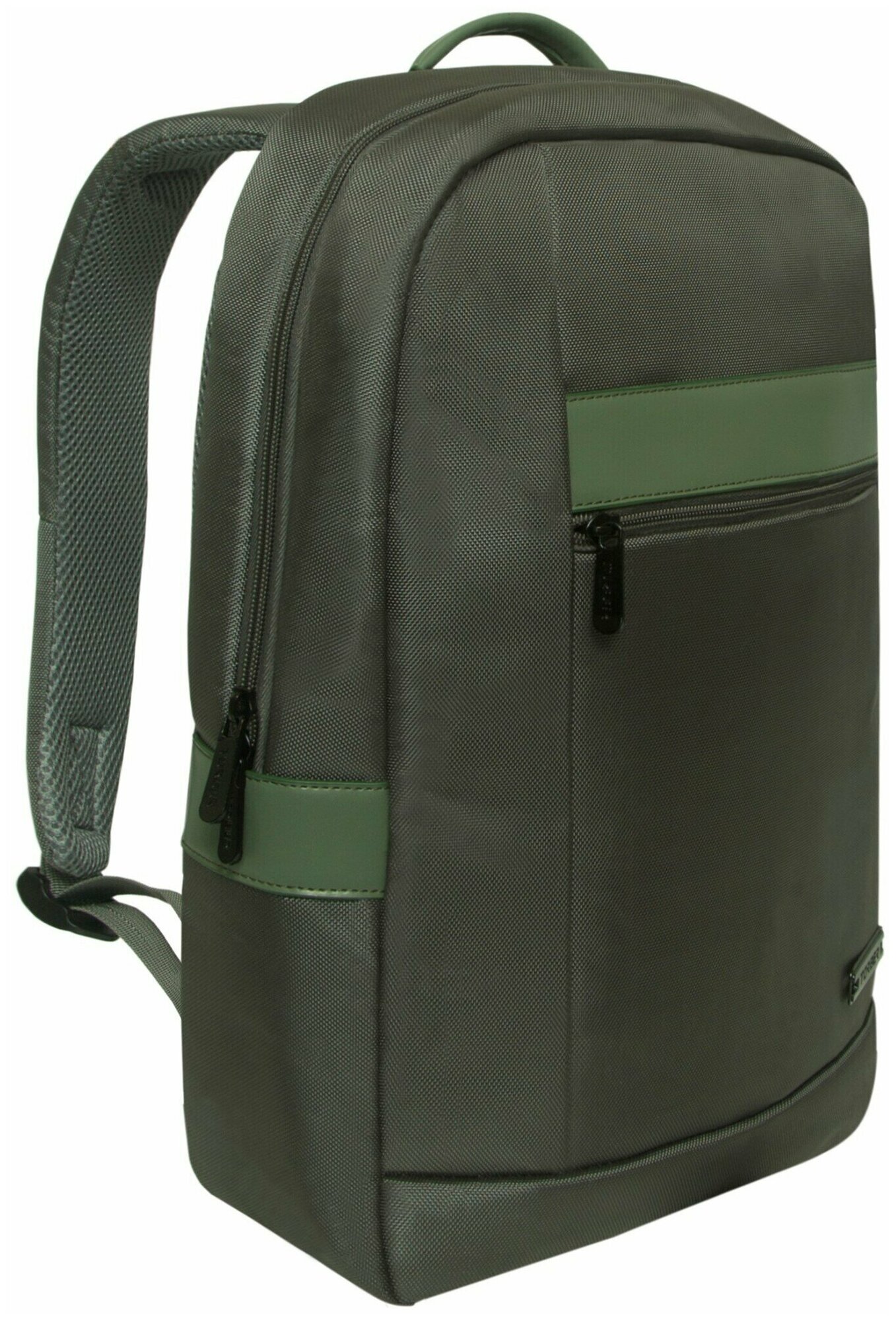 Деловой рюкзак TORBER VECTOR T7925-GRE с отделением для ноутбука 15", cеро-зеленый, полиэстер 840D, 44 х 30 x 9,5 см, 13,8 л