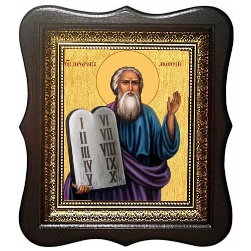 Моисей Боговидец Святой пророк. Икона на холсте. святой пророк моисей икона на холсте