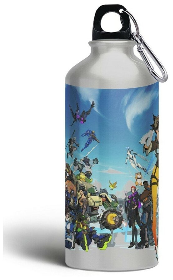 Бутылка спортивная/туристическая фляга игры Overwatch (ps3, ps4, ps5, Xbox, PC, Switch) - 6399