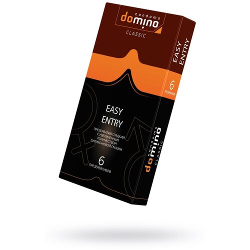 Презервативы с увеличенным количеством смазки DOMINO Classic Easy Entry - 6 шт. презервативы domino classic easy entry 6 шт