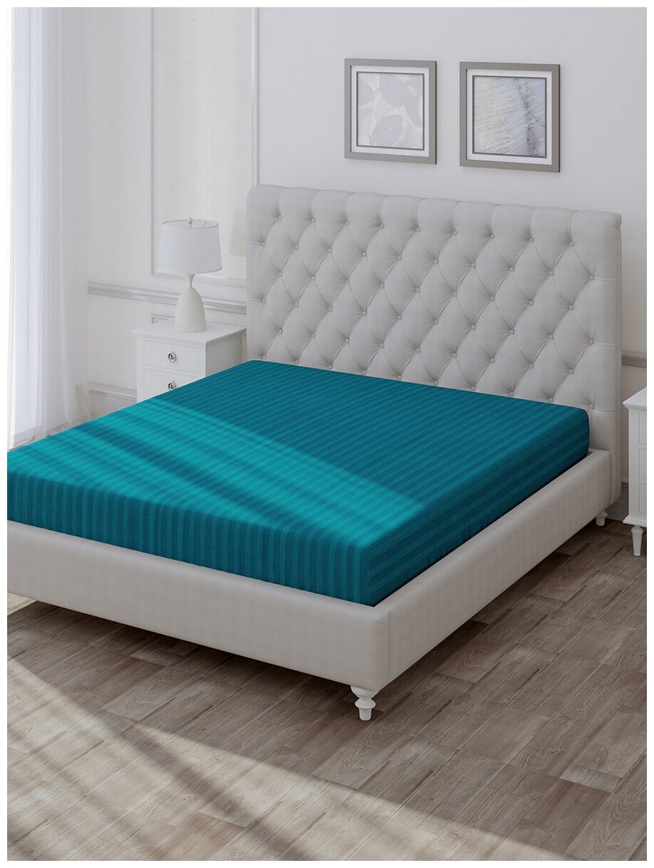 фото Простыня LOVEME Евро 220х240 см, страйп-сатин