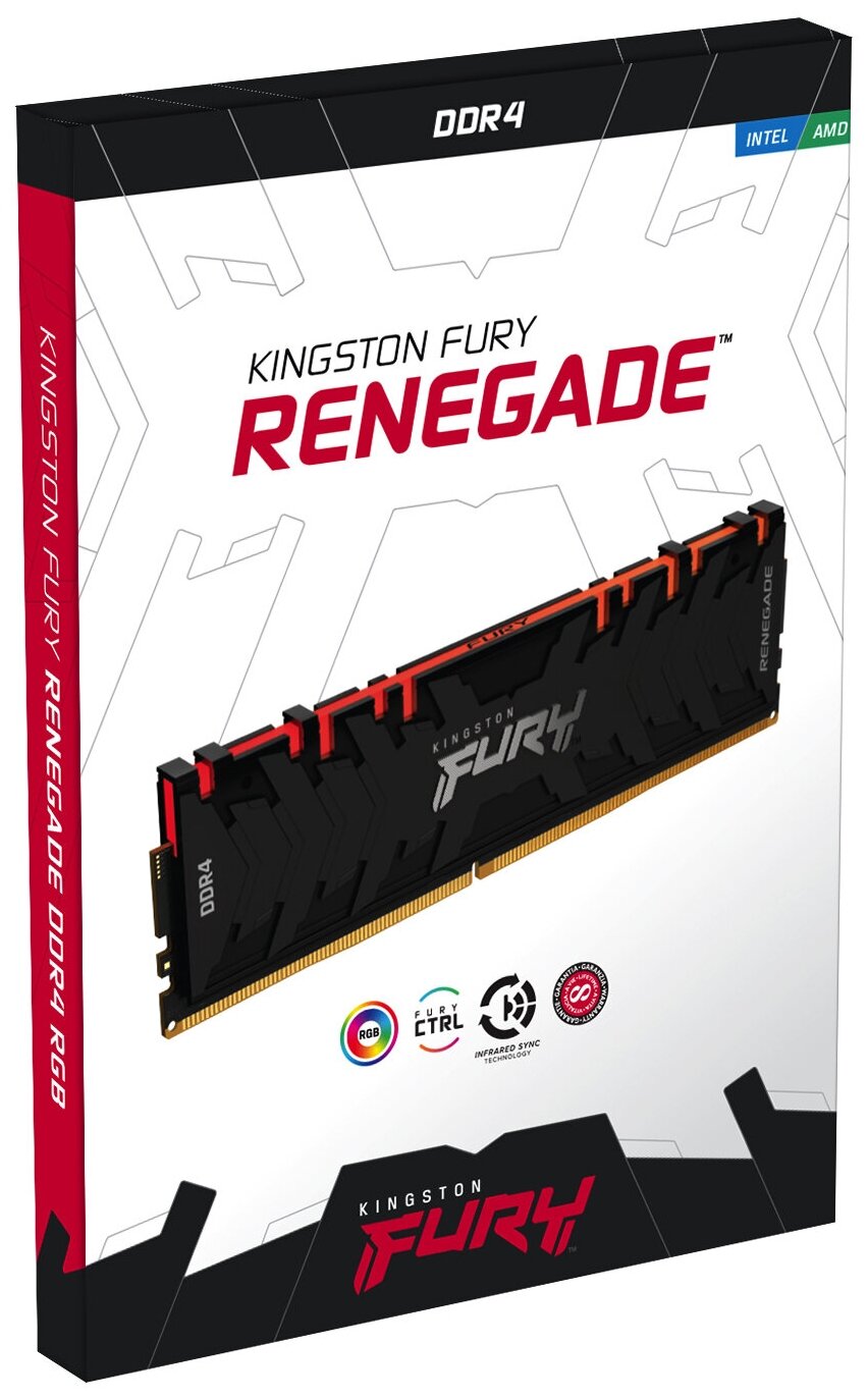Модуль памяти KINGSTON Fury Renegade RGB DDR4 - 2x 8ГБ 3600, DIMM, Ret - фото №13