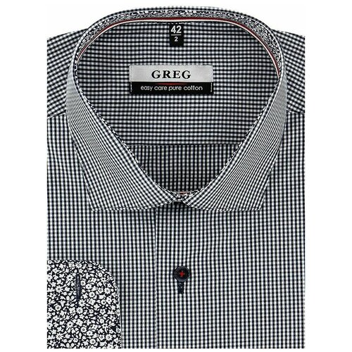 фото Рубашка greg, размер 174-184/43, серый