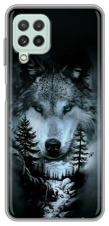 Дизайнерский силиконовый чехол для Samsung Galaxy A22/M22 / Samsung Galaxy M22 Лесной волк