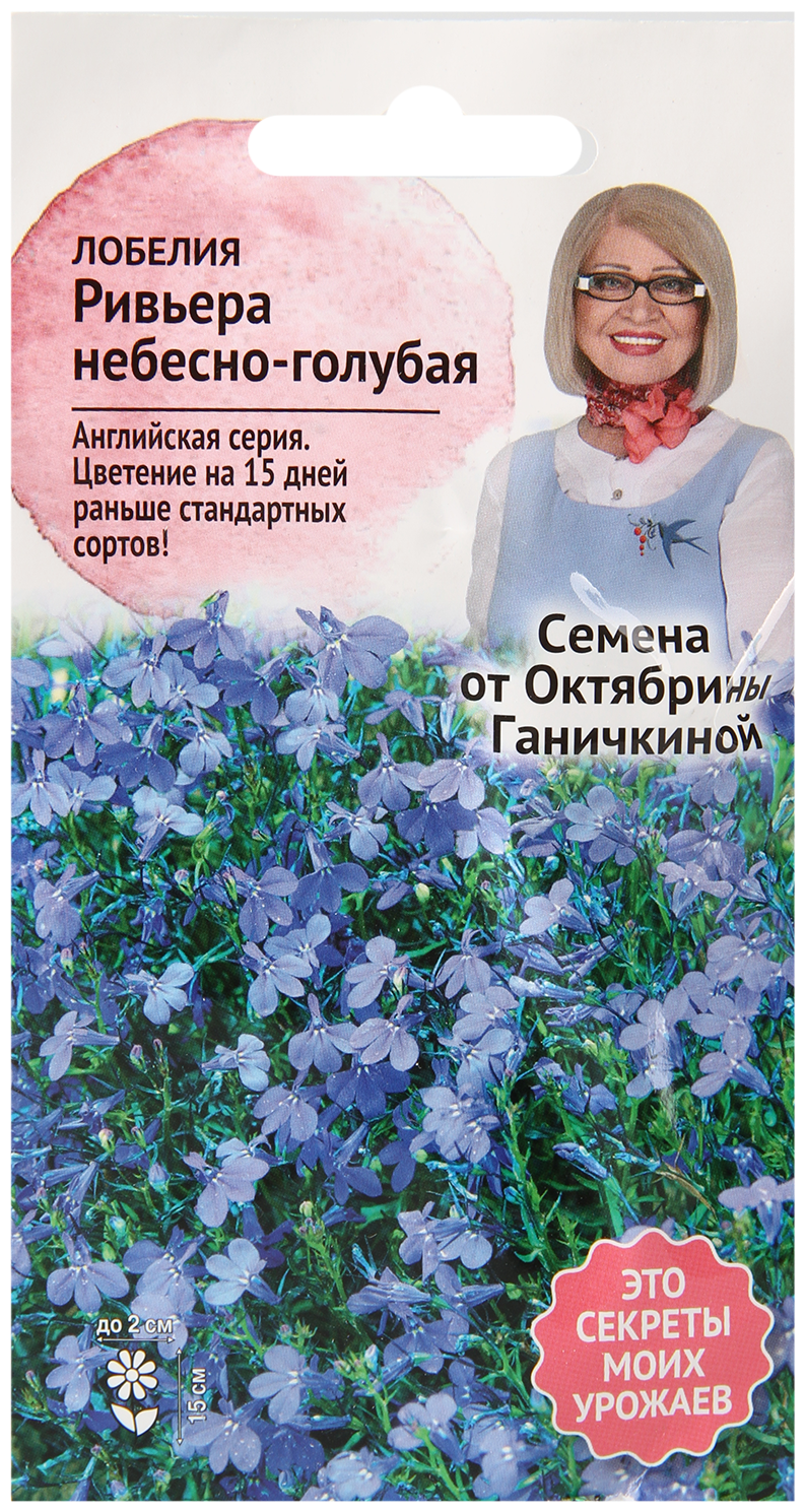 Лобелия Ривьера Небесно-голубая 10 шт / семена однолетних цветов для сада дачи дома / однолетние цветы для балкона в грунт