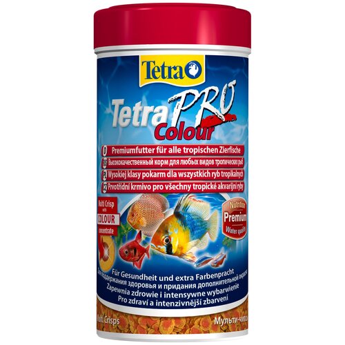 TetraPro Color Crisps корм-чипсы для улучшения окраса всех декоративных рыб 250 мл