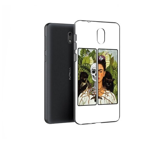 Чехол задняя-панель-накладка-бампер MyPads сдвоенная картинка девушка скелет для Nokia 2 противоударный