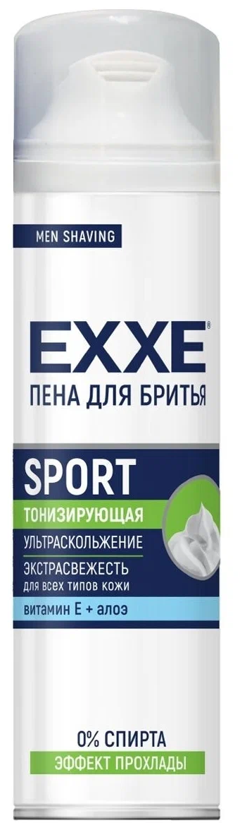 Пена для бритья Exxe Sport Витамин Е + Алоэ 200 мл