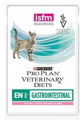 Корм для кошек Pro Plan Veterinary Diets EN при патологии ЖКТ лосось пауч 85г - фотография № 6