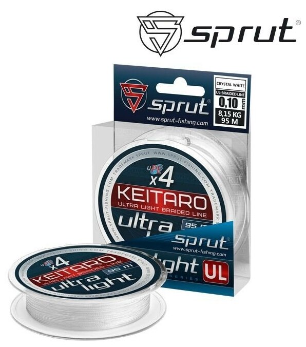 Леска плетеная Sprut Keitaro Ultimate X 4 Cristal White 0.12 95м