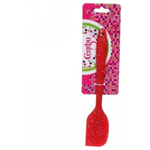 Лопатка кулинарная силиконовая «Bon appétit» 20,5*3,8см красная