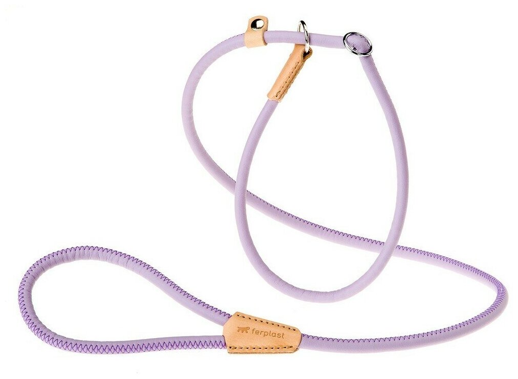Поводок с удавкой Ferplast Derby GС10/160, фиолетовый, эко-кожа с нейлоновым шнуром
