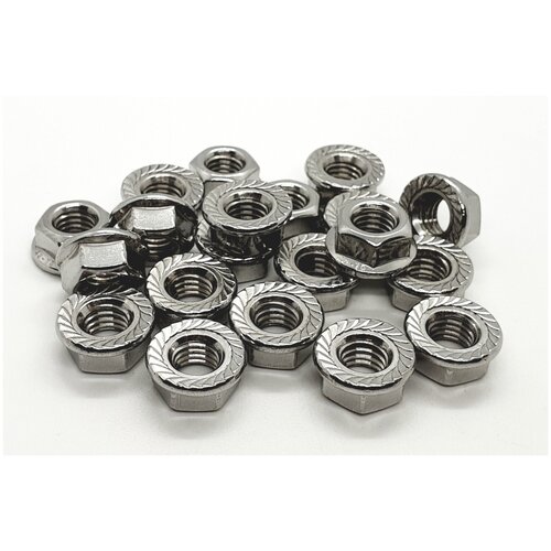 Гайка М 8 с фланцем из нержавеющей стали А2, DIN 6923, 20шт.