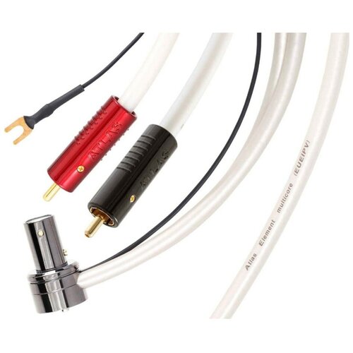 кабель для тонарма ortofon 6nx tsw 1010 r rca rca 1 2 m Фоно кабель Atlas Cables Element Tonearm 90 - Achromatic RCA 0.75m