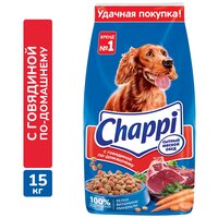 Сухой корм для собак Chappi говядина по-домашнему, с овощами, с травами 1 уп. х 1 шт. х 15 кг