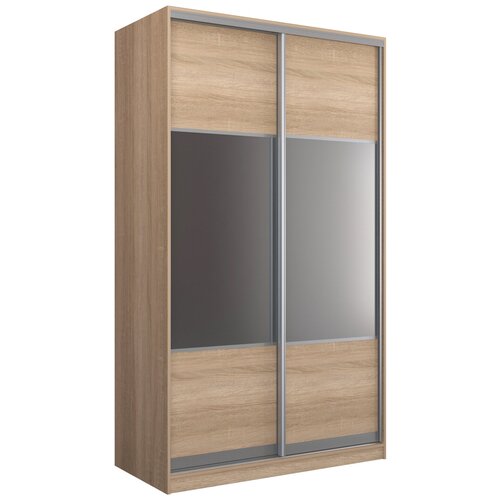 Шкаф-купе 3 дверный Express 240х220х60 см 2 зеркальные двери Венге