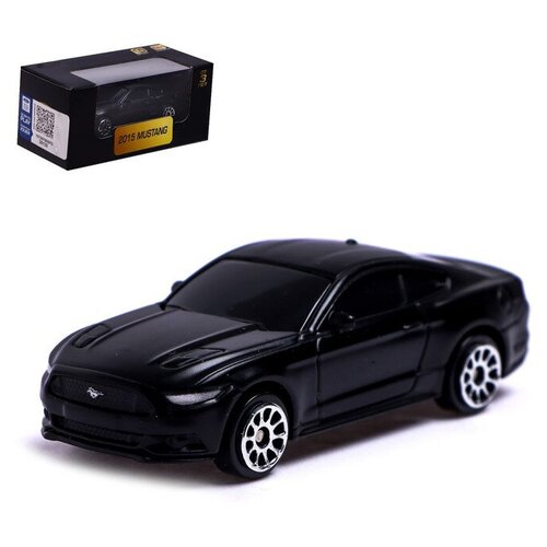 фото Машина металлическая ford mustang, 1:64, цвет чёрный матовый (1 шт.) promarket