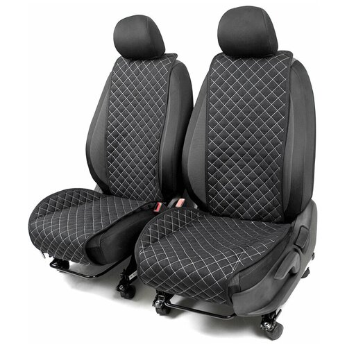 Накидки на передние сидения автомобиля из алькантары Черные