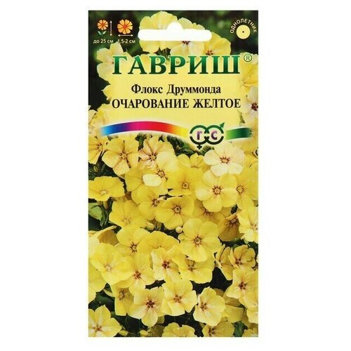 Семена цветов Флокс Очарование желтое, друммонда 0,05 г 6 упаковок