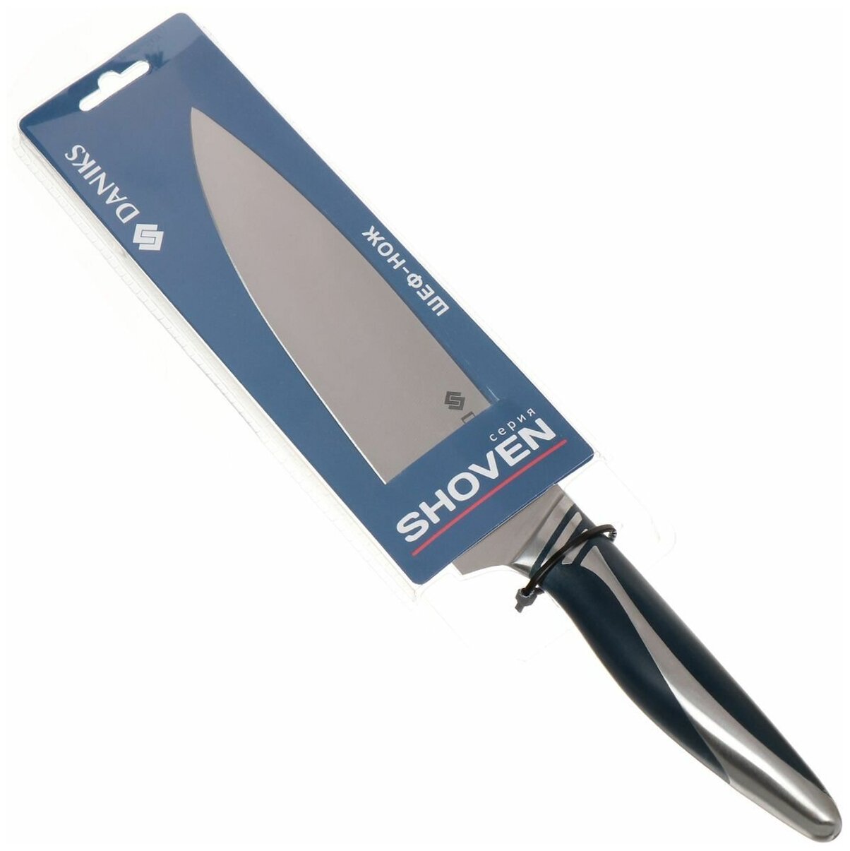 Нож кухонный Daniks, Шовэн, шеф-нож, нержавеющая сталь, 20 см, рукоятка пластик, 161711-1
