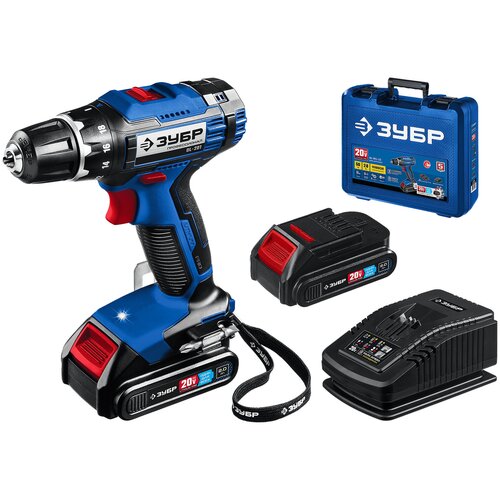 Дрель-шуруповерт 2 АКБ 2 Ач в кейсе DL-201-22 1367300₽