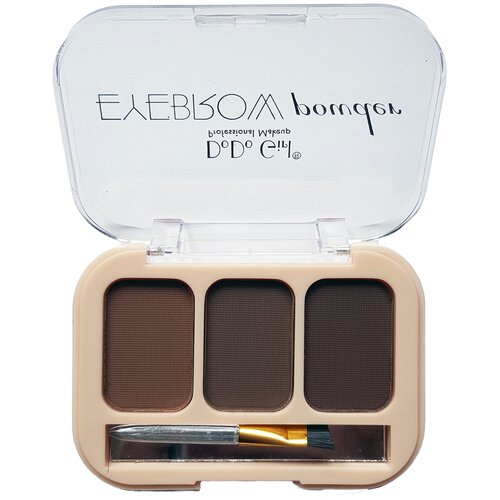 Палетка теней для бровей DoDo Girl Eyebrow Powder, 3 оттенка, набор 01