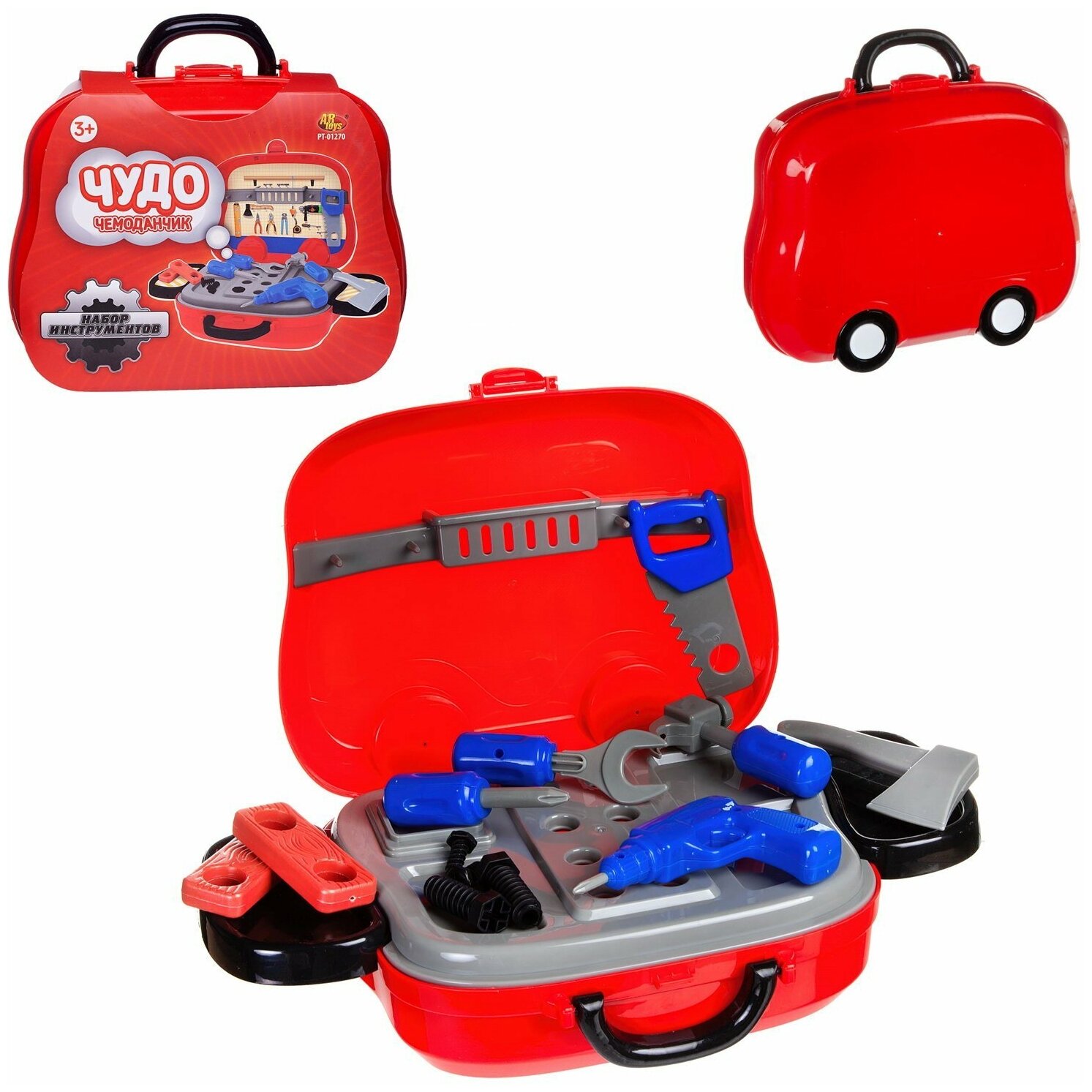 Игровой набор ABtoys Чудо-чемоданчик на колесиках Набор инструментов PT-01270