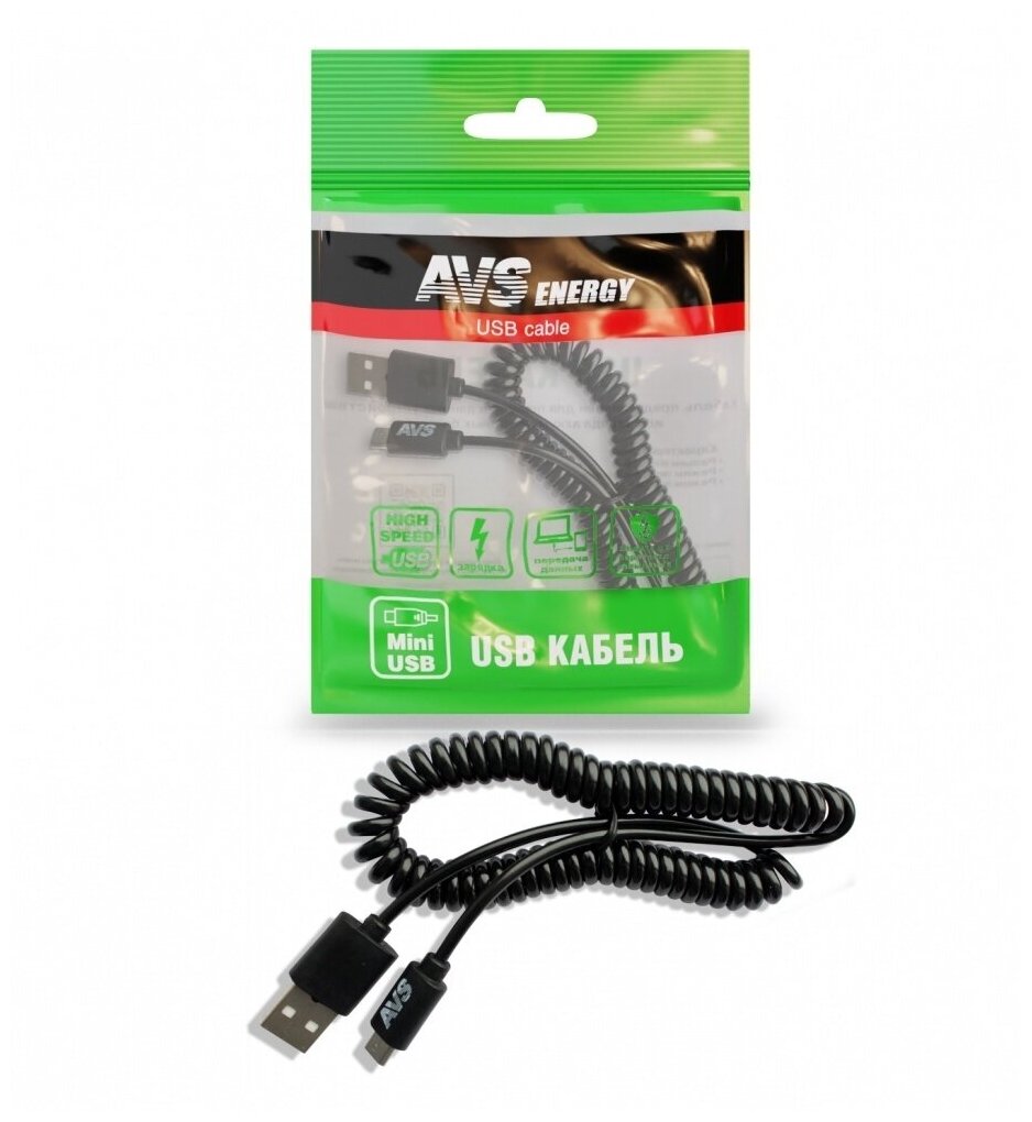 Кабель Для Телефона "Avs" (Usb Mini Витой Mn-32) AVS арт. A78884S