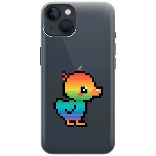 Силиконовый чехол на Apple iPhone 14 / Эпл Айфон 14 с рисунком Pixel Duck силиконовый чехол на apple iphone 14 эпл айфон 14 с рисунком pixel duck soft touch черный