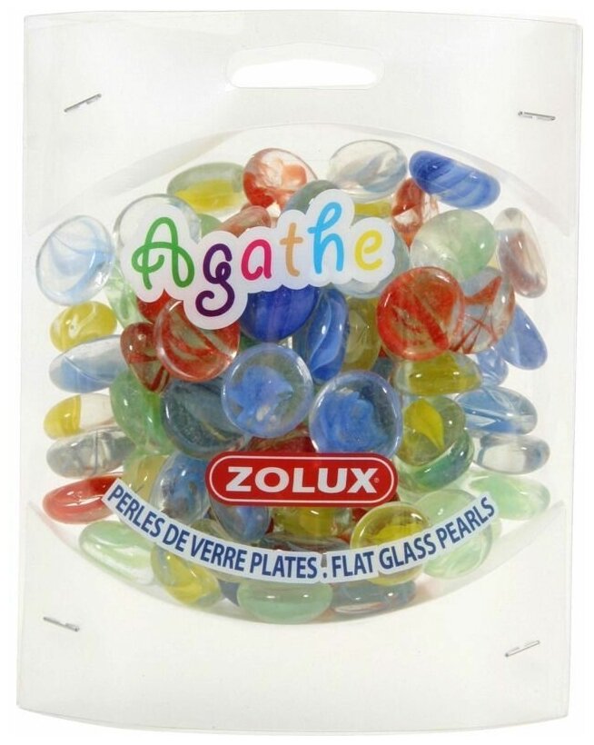 Украшения для аквариума стеклянные Zolux Агат, L (мульти цвет), 430 гр - фотография № 3