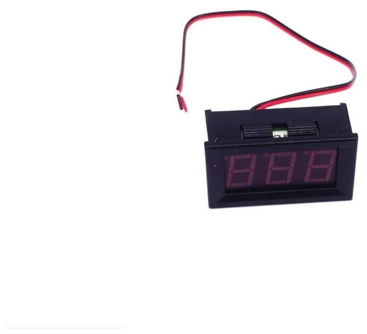 Цифровой автомобильный вольтметр постоянного тока в корпусе / Мультитестер красный
