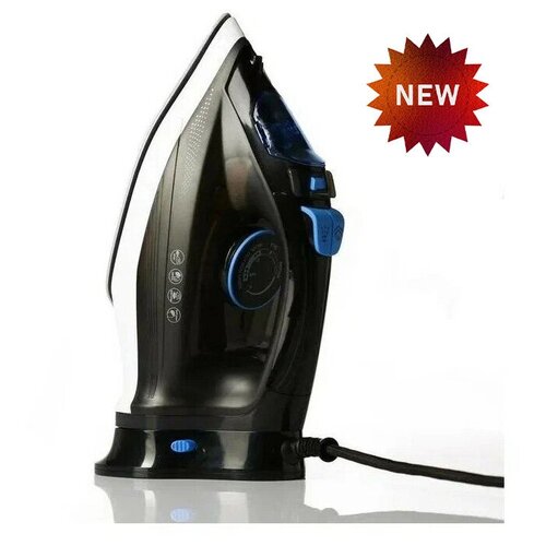 Утюг беспроводной утюг электрическийс антипригарным покрытиемс функцией вертикальной глажкисистема самоочистки2600Втутюг домашнийчерно-белый 333300₽