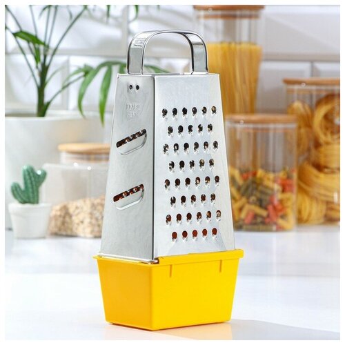 Тёрка «Сталь», 4 грани, из нержавеющей стали, 11×9×27 см