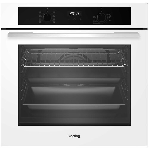 Встраиваемые электрические духовки Korting Духовой шкаф с электронным сенсорным управлением Touch Control LED дисплей белого цвета Cold White Утапливаемые поворотные регуляторы 9 режимов работы Одноуровневые телескопические направляющие Дверца духового шкафа с двойным остеклением Система автоматического охлаждения Автоматическое отключение Эмаль легкой очистки серого цвета Каталитическая очистка в комплекте Противень для выпечки глубокий противень Хромированная решетка цвет бел 3598900₽