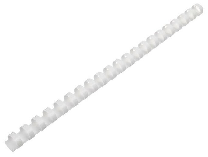 Пружины для переплета пластиковые d=14мм 100 штук сшивают 80-100 листов белые Гелеос