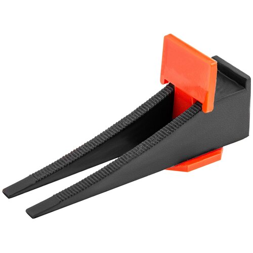 Комплект системы выравнивания для укладки плитки Сибртех 88070, черный/оранжевый, 50 шт. комплект зажимы и клинья для выравнивания плитки dexter 1 5 мм 50 50 шт