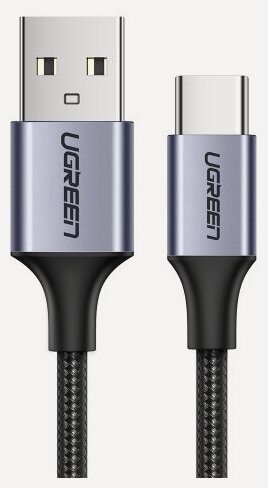 Изображение товара Кабель Ugreen USB A - USB-C, в оплетке, 1м, черный(60126)