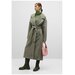 Пальто-халат  The Select демисезонное, шерсть, оверсайз, удлиненное, размер XS/S, зеленый