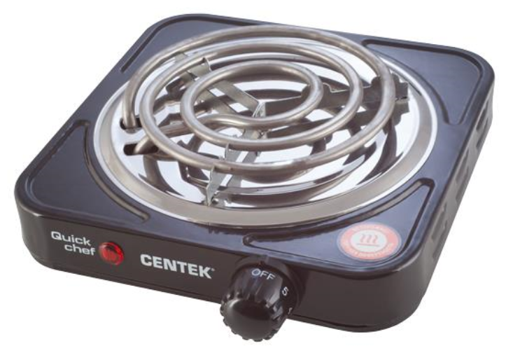 Плита электрическая CENTEK CT-1508 (Black) 1конфорка ТЭН 140мм, 1000Вт, индикатор работы - фотография № 3