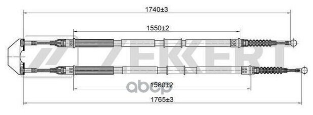 Тросик cтояночный тормоз Zekkert BZ-1096