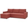 Угловой диван-кровать Дуглас терракотовый рогожка для спальни и гостиной, Divan24 - изображение