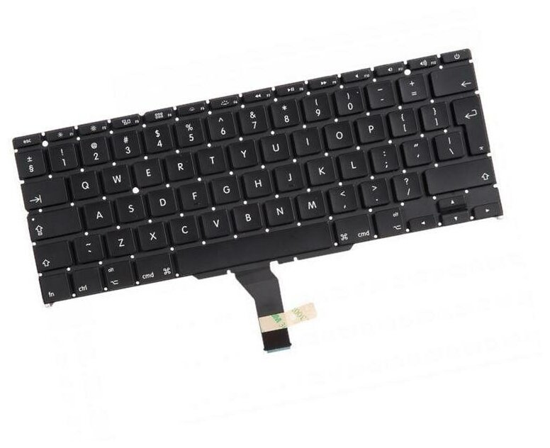 Клавиатура (keyboard) для Apple MacBook Air 11", A1370, A1465, Mid 2011 - Early 2017, Г-образный Enter, UK